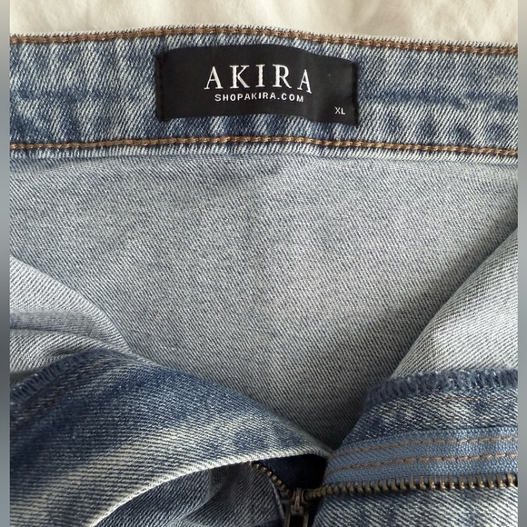 AKIRA Butterfly Kiss Embellished Denim Strapless Mini Tube Dress XL - Picture 7 of 10